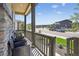 View from covered porch showcases the neighborhood street and well-maintained landscaping at 5336 Trails Edge Ln, Castle Rock, CO 80104