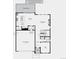Detailed floor plan showcasing the layout of the first floor with kitchen, living, flex room, and garage at 9374 Quartz St, Arvada, CO 80007