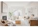 Bright and airy living room with a fireplace, comfortable seating, and a modern design at 4135 Benton Street, Denver, CO 80212