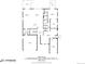 Detailed first floor plan showcasing the layout of the living spaces, including kitchen, living room, dining area, and garage at 10387 Harrisburg St, Parker, CO 80134