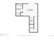 Layout of the basement with a bathroom, living room, closet, and stairs at 5531 W 11Th Pl, Lakewood, CO 80214