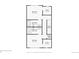 Third floor plan featuring two bedrooms, two bathrooms, closets, and a laundry area with precise measurements at 5531 W 11Th Pl, Lakewood, CO 80214