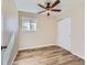 Bedroom with ceiling fan and double doors at 3338 S Canosa Ct, Englewood, CO 80110