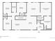 Floor plan showing 3 bedrooms, 2 baths and open concept living area at 3338 S Canosa Ct, Englewood, CO 80110