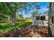 Lush backyard featuring mature trees, a well-kept lawn, and a cozy home exterior, ideal for outdoor enjoyment at 2751 S Elm St, Denver, CO 80222