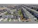 New homes in a well-planned community with solar panels on roofs and spacious backyards at 1056 S Elk Way, Aurora, CO 80018