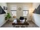 Bright home office featuring a modern desk, stylish decor, and natural light from windows at 1056 S Elk Way, Aurora, CO 80018