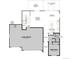 First floor layout with 3-car garage, open great room, dining area, kitchen, bedroom and bathroom at 7015 E 126Th Dr, Thornton, CO 80602