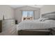 Well-lit bedroom with large window and gray dresser at 10058 Glenstone Cir, Highlands Ranch, CO 80130