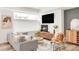 Cozy living room showcasing fireplace, modern decor, gray sofa, and bright window at 1238 Quitman St # 2, Denver, CO 80204