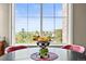 Breakfast nook with a view of nature and an elegant fruit bowl at 7367 S Tempe Ct, Aurora, CO 80016