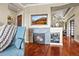 Inviting living room with a fireplace, comfortable seating, and sophisticated decor at 7367 S Tempe Ct, Aurora, CO 80016