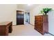 Bedroom showing a closet, desk, dresser, and decorative plant at 8691 S Warhawk Rd, Conifer, CO 80433