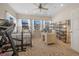 Bedroom with mountain views and home office space at 110 Oakdale Dr, Palmer Lake, CO 80133