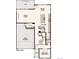Open-concept main level floor plan with kitchen, dining, great room, and 2-car garage at 14152 Bunny Hop Ln, Parker, CO 80134