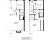 Detailed floor plan showcasing the layout of both floors with dimensions, including bedrooms and bathrooms at 1231 S Crystal Way, Aurora, CO 80012