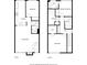 Detailed floor plan showcasing the layout of both floors, including the living room, kitchen, and bedrooms at 1231 S Crystal Way, Aurora, CO 80012