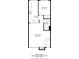 Detailed floorplan showcasing the layout of the kitchen, bedroom, bath, and living room with sizes at 1231 S Crystal Way, Aurora, CO 80012