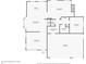 First floor plan showcasing the layout of the kitchen, living room, bedrooms, and garage at 3418 Oak Leaf Pl, Highlands Ranch, CO 80129