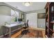 Home office with desk, chair and built in bookshelf at 998 S Leyden St, Denver, CO 80224