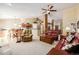 Open-concept living room with recessed lighting and access to kitchen at 1429 S Grand Baker Cir, Aurora, CO 80018