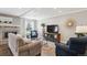 Inviting living room with a cozy fireplace, comfortable seating, and stylish decor at 5172 S Cody Ct, Littleton, CO 80123