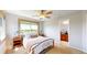 Serene bedroom featuring a view of the en suite bathroom for added convenience at 1647 Harris Ct, Erie, CO 80516
