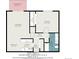 Detailed floorplan showcasing the layout of the home, including dimensions for each room and the covered patio at 309 E Highline Cir # 102, Centennial, CO 80122