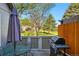 Patio with barbecue grill and outdoor seating in a grassy area at 2645 S Xanadu Way # C, Aurora, CO 80014