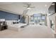 Expansive main bedroom with fireplace, sitting area, and stunning views, creating a luxurious retreat at 5 Random Rd, Cherry Hills Village, CO 80113