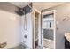 Full bathroom with shower-tub combination and linen closet at 26167 De Berry St, Conifer, CO 80433