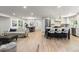 Bright living room with hardwood floors, fireplace, and modern design at 4 Doral Ln, Littleton, CO 80123