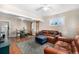 Spacious living room featuring hardwood floors, comfortable seating, and a dining area at 2564 S Acoma St, Denver, CO 80223