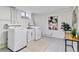 Efficient laundry room with modern washer and dryer, plus a utility sink at 1275 Birch St, Denver, CO 80220
