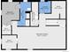 Basement layout, highlighting the recreation room, laundry, bathroom, and other rooms in the basement at 10930 W Tulane Ave, Littleton, CO 80127