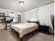 Cozy bedroom with neutral tones, shelving, and plush carpeting at 11724 Little Turtle Ln, Conifer, CO 80433