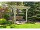 Backyard pergola featuring a wood dining set, great for outdoor dining and relaxing at 395 N Franklin St, Denver, CO 80218