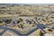 Gorgeous aerial view of a neighborhood near a golf course with lush greenery and beautiful landscaping at 5285 La Quinta Cir, Elizabeth, CO 80107