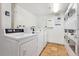 This building features a shared laundry room with washers and dryers for tenant use at 1350 Josephine St # 307, Denver, CO 80206