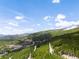 Scenic aerial view of a mountainous landscape with a winding road leading to homes below at 489 Harris Dr, Idaho Springs, CO 80452