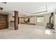 Finished basement with a fireplace, wooden accents, and recessed lighting at 2815 Dreamcatcher Loop, Castle Rock, CO 80109