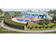 Community pool with water slide, sun loungers, seating and large deck for relaxation at 23920 E 34Th Ave, Aurora, CO 80019