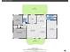 Detailed floorplan showcases layout with primary bedroom, living room, kitchen, dining area, laundry, garage, office, and patio at 1243 S Tejon St, Denver, CO 80223