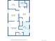 Detailed floor plan highlighting an expansive primary bedroom connected to the W.I.C, with a kitchen nearby at 1633 Gaylord St, Denver, CO 80206