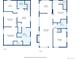 Detailed floor plans of two floors, each revealing a unique layout with distinct room arrangements and functions at 1633 Gaylord St, Denver, CO 80206