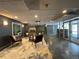 The building's lobby features lounge furniture and a view of the building's entrance at 888 N Logan St # 2C, Denver, CO 80203