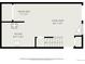 Floor plan displaying the dimensions of the kitchen, dining area, and living room at 17053 E Tennessee Dr # 212, Aurora, CO 80017