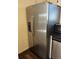 Stainless steel Samsung refrigerator in kitchen with filtered water dispenser at 8657 Clay St # 383, Westminster, CO 80031