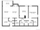 Layout of the apartment showing the kitchen, living room, bedrooms, and bathrooms at 4896 S Dudley St # 8, Littleton, CO 80123