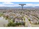 Aerial view of 6282 Yank Ct showing proximity to Arvada Duncan YMCA, neighborhood and mountain view at 6282 Yank Ct, Arvada, CO 80004